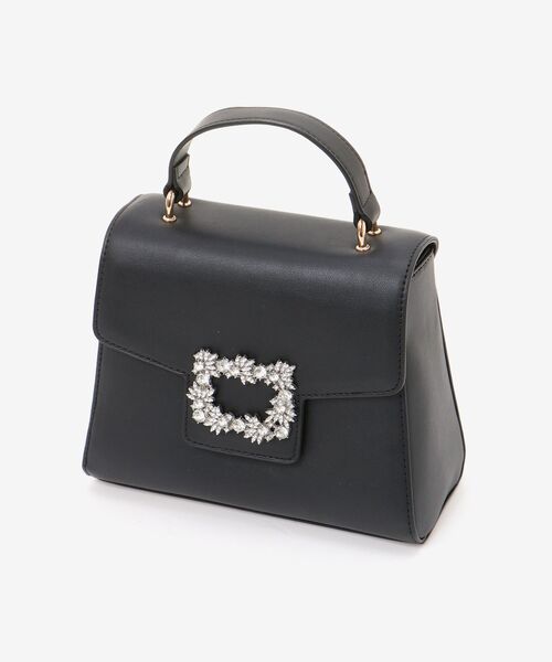 MAJESTIC LEGON（マジェスティックレゴン）の「ビジューバックルバッグ（ショルダーバッグ・レディース・グレイッシュベージュ/ブラック/ベージュ系その他2・FREE）」の16枚目の写真