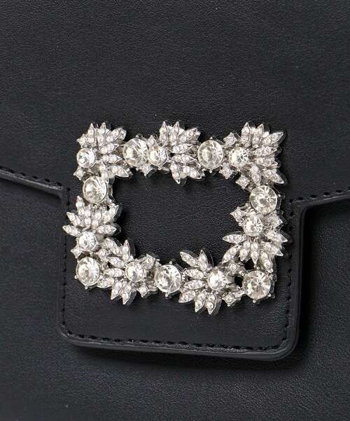 MAJESTIC LEGON（マジェスティックレゴン）の「ビジューバックルバッグ（ショルダーバッグ・レディース・グレイッシュベージュ/ブラック/ベージュ系その他2・FREE）」の22枚目の写真