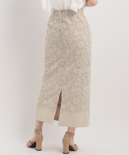 Andemiu（アンデミュウ）の「レースキリカエＩラインスカート136085（スカート・レディース・ベージュ/オレンジ/チャコールグレー・SMALL/MEDIUM）」の9枚目の写真