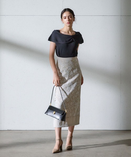 Andemiu（アンデミュウ）の「レースキリカエＩラインスカート136085（スカート・レディース・ベージュ/オレンジ/チャコールグレー・SMALL/MEDIUM）」の19枚目の写真