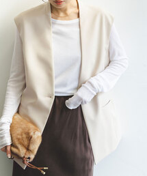 Noble | エステルツイルストレッチVカラージレ(ベスト)
