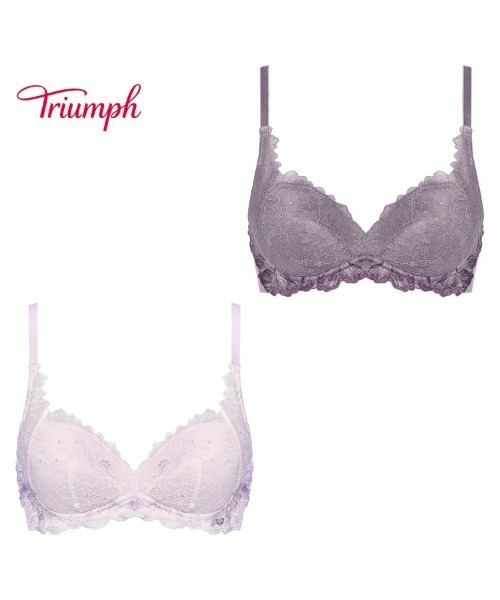 TRIUMPH(トリンプ)の「天使のブラ 魔法のハリ感606 ノンワイヤーブラジャー【B,Cカップ】 TR606 P(ブラジャー・レディース・パープル/グレー・C80/C75/C70/C65/B75/B70)」の14枚目の写真