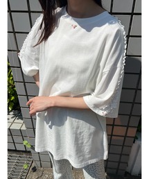 WC（ダブル シー）の「レースラインビッグTシャツ（Tシャツ/カットソー・レディース）」