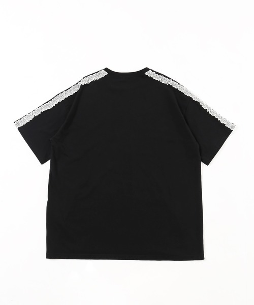 WC(ダブル シー)の「レースラインビッグTシャツ(Tシャツ/カットソー・レディース・ホワイト/ブラック・FREE)」の4枚目の写真