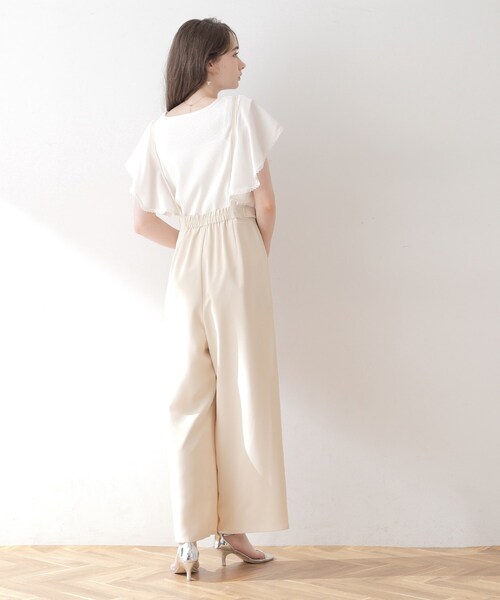 couture brooch(クチュールブローチ)の「◆【洗える・二の腕カバー】ピコレースフレア袖テレコ(Tシャツ/カットソー・レディース・オフホワイト/ブラック/グレー・36/38/40/42)」の6枚目の写真