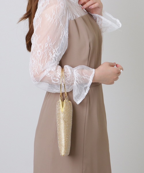 Lace Ladies(レースレディース)の「コンパクト ビジュー スリム リング ハンドバッグ(クラッチバッグ・レディース・シルバー/ブラック/ゴールド・FREE)」の13枚目の写真