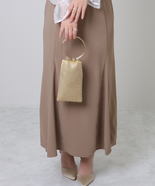 Lace Ladies(レースレディース)の「コンパクト ビジュー スリム リング ハンドバッグ(クラッチバッグ・レディース・シルバー/ブラック/ゴールド・FREE)」の14枚目の写真
