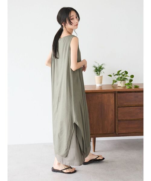 CRAFT STANDARD BOUTIQUE(クラフトスタンダードブティック)の「インド綿混フレアワンピース(ワンピース・レディース・ネイビー/オレンジ/カーキ・FREE)」の17枚目の写真