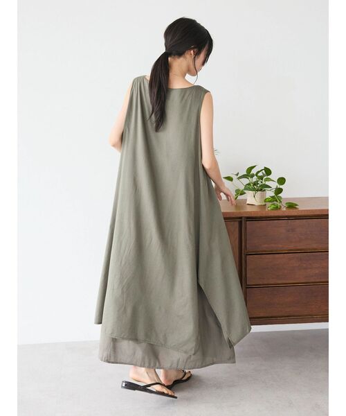 CRAFT STANDARD BOUTIQUE(クラフトスタンダードブティック)の「インド綿混フレアワンピース(ワンピース・レディース・ネイビー/オレンジ/カーキ・FREE)」の18枚目の写真