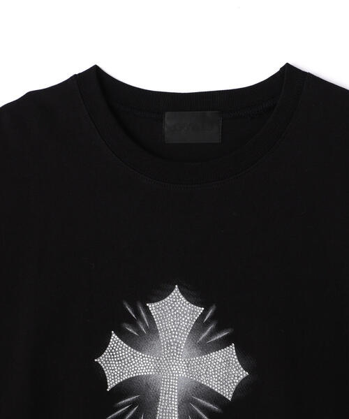 SIS（エスアイエス）の「SISseoul/エスアイエスソウル/クロスＴシャツ（Tシャツ/カットソー・レディース・ホワイト/ブラック/チャコールグレー・F）」の12枚目の写真
