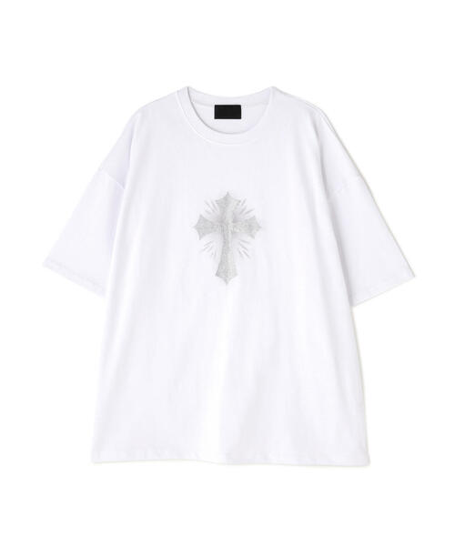 SIS（エスアイエス）の「SISseoul/エスアイエスソウル/クロスＴシャツ（Tシャツ/カットソー・レディース・ホワイト/ブラック/チャコールグレー・F）」の7枚目の写真