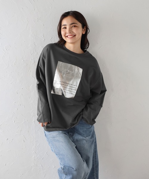 momentel tシャツ ロンt ピンク　プリント　チビt ラメ　ストーン ロンT プリントT プリントt アニメガール Tシャツ 全商品 DIVA