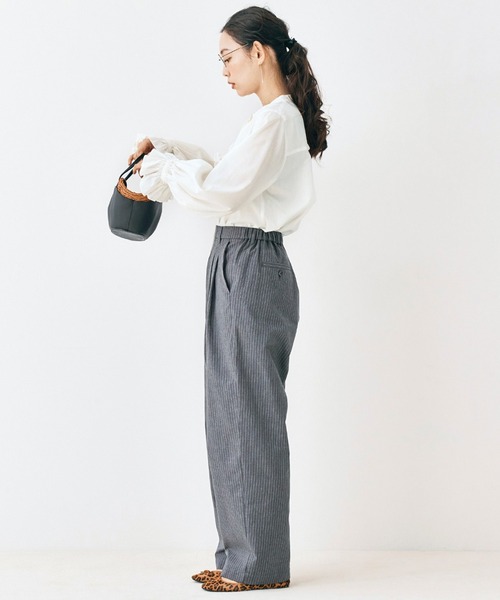 ａｎｄ ｍｙｅｒａ ストライプなスラックス（スラックス）｜and myera（アンド マイラ）