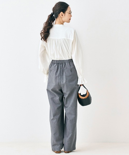 ａｎｄ ｍｙｅｒａ ストライプなスラックス（スラックス）｜and myera（アンド マイラ）