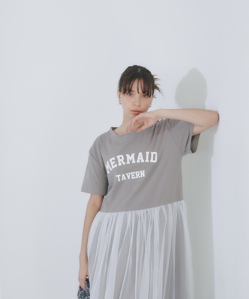 BARRETTA(バレッタ)の「ロゴTチュールワンピース(ワンピース・レディース・ブラック/グレー/ホワイト・FREE)」の17枚目の写真