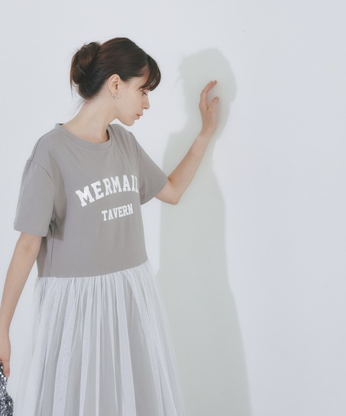 BARRETTA(バレッタ)の「ロゴTチュールワンピース(ワンピース・レディース・ブラック/グレー/ホワイト・FREE)」の16枚目の写真