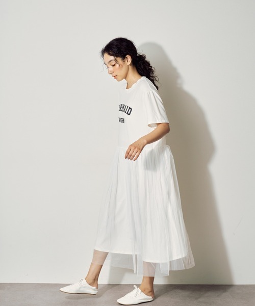 BARRETTA(バレッタ)の「ロゴTチュールワンピース(ワンピース・レディース・ブラック/グレー/ホワイト・FREE)」の15枚目の写真