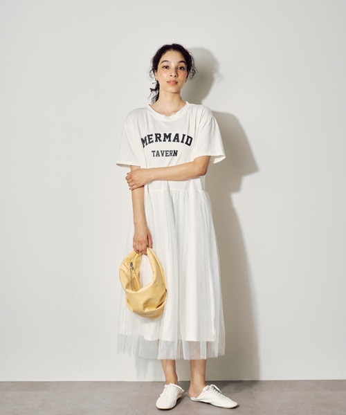 BARRETTA(バレッタ)の「ロゴTチュールワンピース(ワンピース・レディース・ブラック/グレー/ホワイト・FREE)」の14枚目の写真