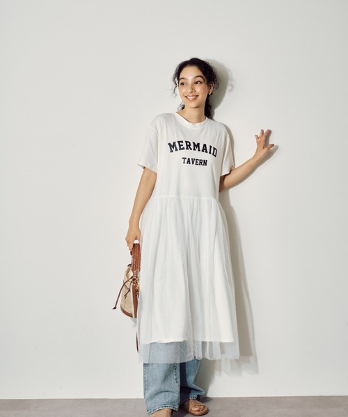 BARRETTA(バレッタ)の「ロゴTチュールワンピース(ワンピース・レディース・ブラック/グレー/ホワイト・FREE)」の11枚目の写真