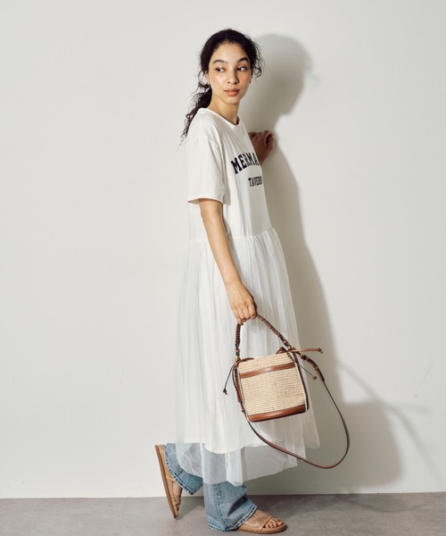 BARRETTA(バレッタ)の「ロゴTチュールワンピース(ワンピース・レディース・ブラック/グレー/ホワイト・FREE)」の10枚目の写真