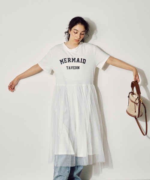 BARRETTA(バレッタ)の「ロゴTチュールワンピース(ワンピース・レディース・ブラック/グレー/ホワイト・FREE)」の8枚目の写真