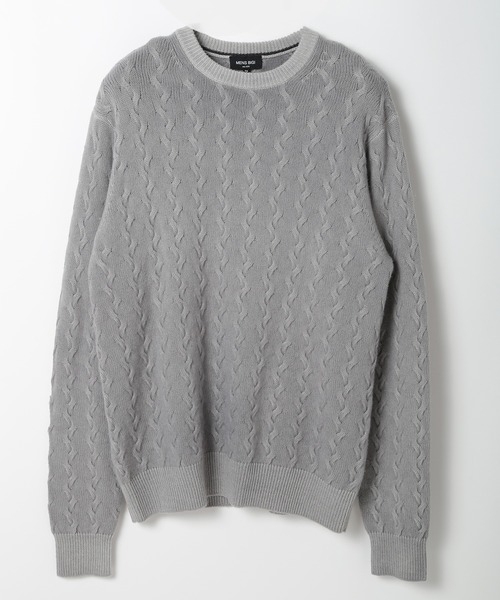 MEN'S BIGI(メンズビギ)の「5G スノー加工ケーブルクルーニット(ニット/セーター・メンズ・グリーン/ブラック/グレー/オレンジ・01/03/02)」の15枚目の写真