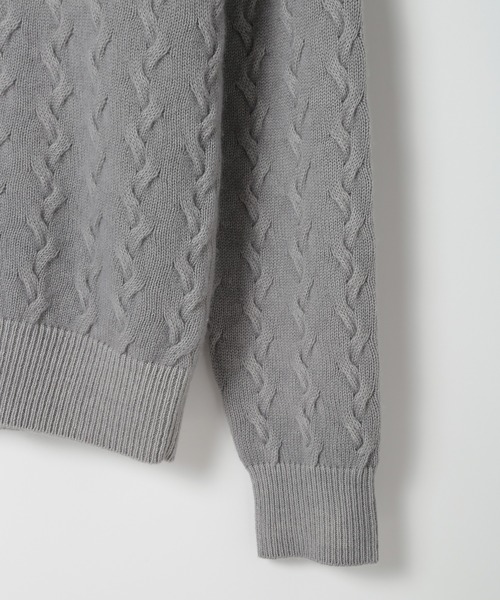 MEN'S BIGI(メンズビギ)の「5G スノー加工ケーブルクルーニット(ニット/セーター・メンズ・グリーン/ブラック/グレー/オレンジ・01/03/02)」の17枚目の写真