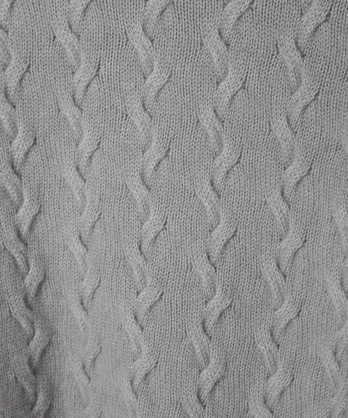 MEN'S BIGI(メンズビギ)の「5G スノー加工ケーブルクルーニット(ニット/セーター・メンズ・グリーン/ブラック/グレー/オレンジ・01/03/02)」の19枚目の写真