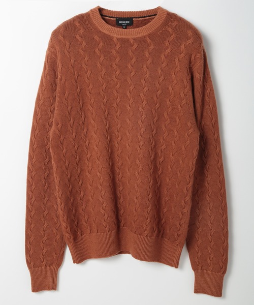 MEN'S BIGI(メンズビギ)の「5G スノー加工ケーブルクルーニット(ニット/セーター・メンズ・グリーン/ブラック/グレー/オレンジ・01/03/02)」の20枚目の写真