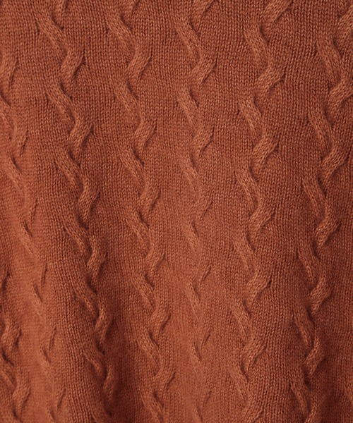 MEN'S BIGI(メンズビギ)の「5G スノー加工ケーブルクルーニット(ニット/セーター・メンズ・グリーン/ブラック/グレー/オレンジ・01/03/02)」の21枚目の写真