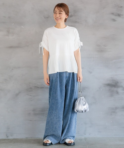 LAKOLE（ラコレ）の「スソプリーツドロスト半袖T / 136063（Tシャツ/カットソー・レディース・オフホワイト/グレー/ブラック・SMALL/MEDIUM）」の11枚目の写真