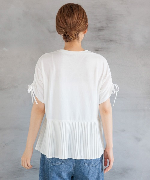 LAKOLE（ラコレ）の「スソプリーツドロスト半袖T / 136063（Tシャツ/カットソー・レディース・オフホワイト/グレー/ブラック・SMALL/MEDIUM）」の5枚目の写真