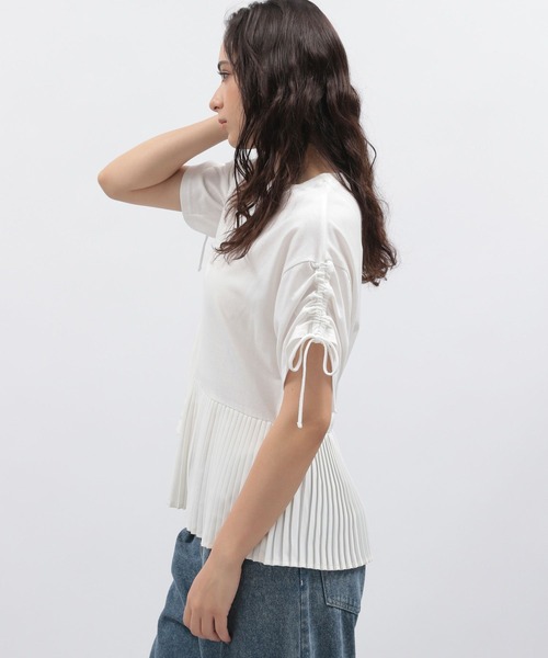 LAKOLE（ラコレ）の「スソプリーツドロスト半袖T / 136063（Tシャツ/カットソー・レディース・オフホワイト/グレー/ブラック・SMALL/MEDIUM）」の21枚目の写真