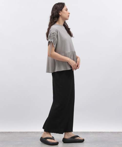 LAKOLE（ラコレ）の「スソプリーツドロスト半袖T / 136063（Tシャツ/カットソー・レディース・オフホワイト/グレー/ブラック・SMALL/MEDIUM）」の18枚目の写真