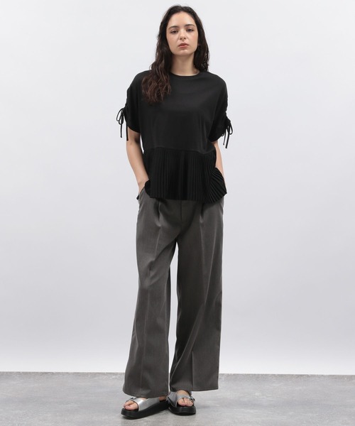 LAKOLE（ラコレ）の「スソプリーツドロスト半袖T / 136063（Tシャツ/カットソー・レディース・オフホワイト/グレー/ブラック・SMALL/MEDIUM）」の14枚目の写真