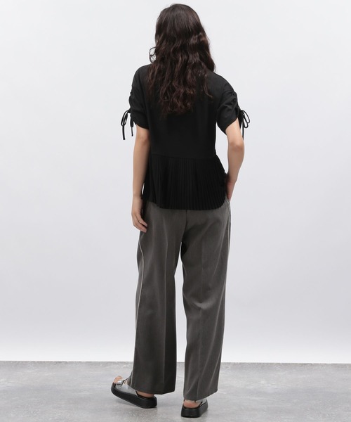 LAKOLE（ラコレ）の「スソプリーツドロスト半袖T / 136063（Tシャツ/カットソー・レディース・オフホワイト/グレー/ブラック・SMALL/MEDIUM）」の12枚目の写真