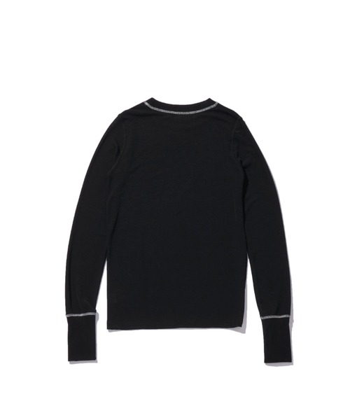 OPULENCE(オーピュレンス)の「Layered Stitch シアートップ(Tシャツ/カットソー・レディース・ブラック/ホワイト・FREE)」の10枚目の写真