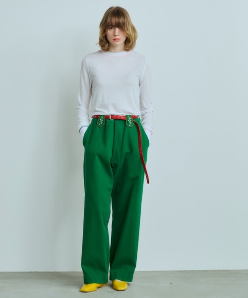OPULENCE(オーピュレンス)の「Layered Stitch シアートップ(Tシャツ/カットソー・レディース・ブラック/ホワイト・FREE)」の16枚目の写真