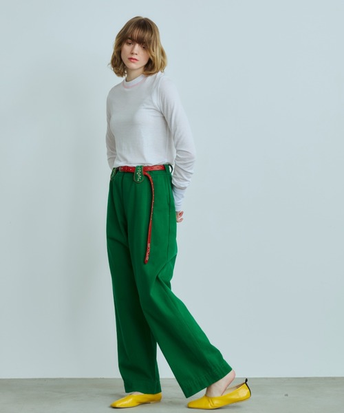 OPULENCE(オーピュレンス)の「Layered Stitch シアートップ(Tシャツ/カットソー・レディース・ブラック/ホワイト・FREE)」の17枚目の写真