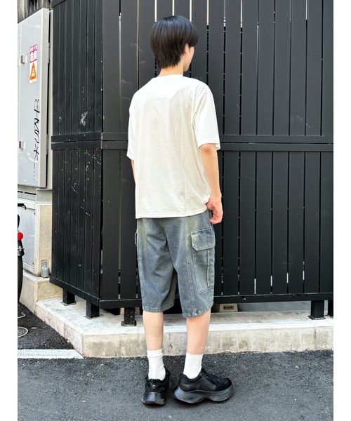 3.3 Field Trip (3.3フィールドトリップ)の「3.3 Field Trip/ワイドデニムショートパンツ(デニムパンツ・メンズ・ブルー・MEDIUM/LARGE)」の14枚目の写真