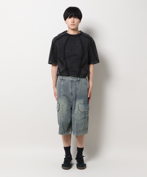 3.3 Field Trip (3.3フィールドトリップ)の「3.3 Field Trip/ワイドデニムショートパンツ(デニムパンツ・メンズ・ブルー・MEDIUM/LARGE)」の16枚目の写真