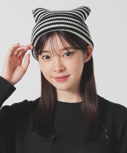 Honeys（ハニーズ）の「ネコ耳ニット帽（ニットキャップ/ビーニー