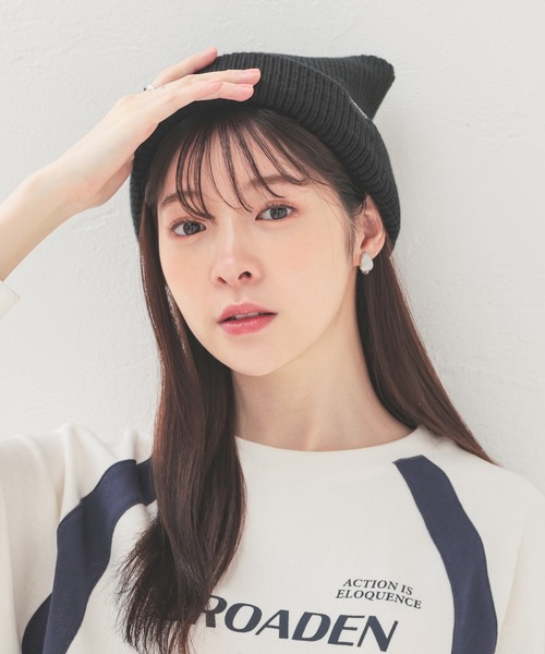 Honeys（ハニーズ）の「ネコ耳ニット帽（ニットキャップ/ビーニー