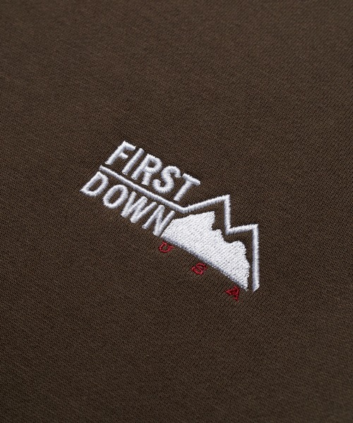 FIRST DOWN（ファーストダウン）の「ロゴ クルースウェット（スウェット・メンズ・ダークネイビー/ブラック/杢グレー/オリーブ・L/M/XL）」の13枚目の写真