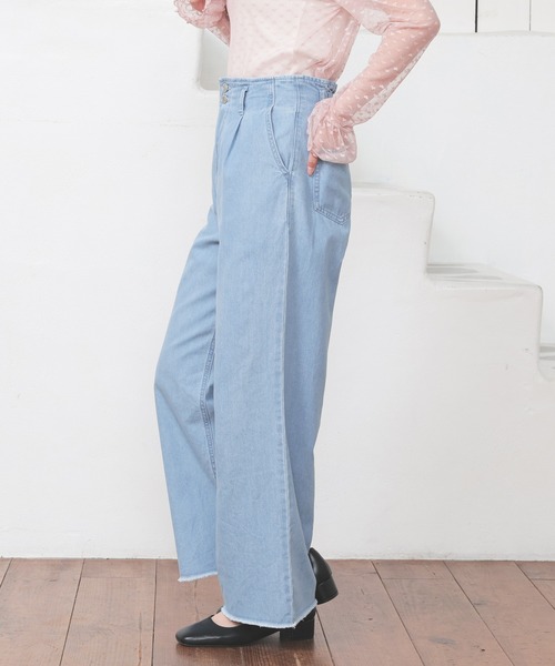 Honeys（ハニーズ）の「デニムワイドパンツ（デニムパンツ）」 - WEAR