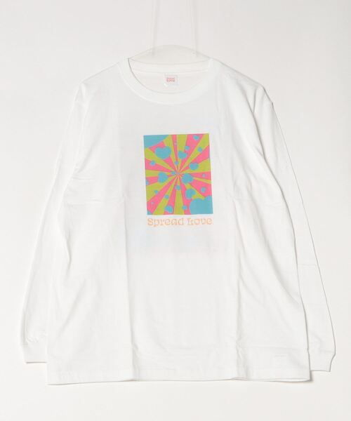 INNOCENT(イノセント)の「『Spread Love』オリジナルプリント L/S T(Tシャツ/カットソー・レディース・ブラック/ホワイト・MEDIUM/LARGE)」の1枚目の写真