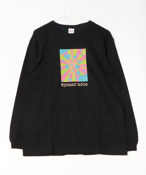 INNOCENT(イノセント)の「『Spread Love』オリジナルプリント L/S T(Tシャツ/カットソー・レディース・ブラック/ホワイト・MEDIUM/LARGE)」の2枚目の写真