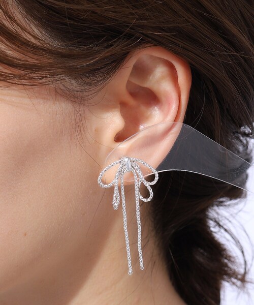 SHOO・LA・RUE（シューラルー）の「◆たれリボンピアス（ピアス（両耳用）・レディース・シルバー/ゴールド/シルバー系その他・00）」の5枚目の写真