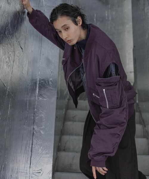 HARE（ハレ）の「【SET UP対応】2WAYショートMA-1(HARE)（MA-1・メンズ・パープル/ブラック・FREE）」の7枚目の写真