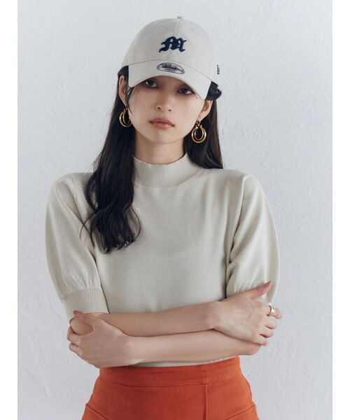 MURUA（ムルーア）の「ハーフパフスリーブニット（ニット/セーター・レディース・アイボリー/ブラック/その他1/オレンジ・FREE）」の15枚目の写真